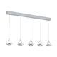 Pendule, Lustre suspendate - Lustra LED suspendata cu cristal K9 design lux MOON 5L
