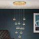 Pendule, Lustre suspendate - Lustra LED suspendata cu cristal K9 design lux MOON 12L