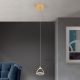 Pendule, Lustre suspendate - Pendul LED cu cristal K9 design lux MOON auriu