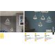 Pendule, Lustre suspendate - Pendul LED cu cristal K9 design lux MOON auriu