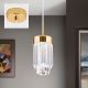 Pendule, Lustre suspendate - Pendul LED cu cristal K9 design elegant PRISM auriu