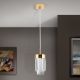 Pendule, Lustre suspendate - Pendul LED cu cristal K9 design elegant PRISM auriu