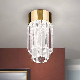 Plafoniere - Plafoniera cu cristal K9 design elegant PRISM aurie