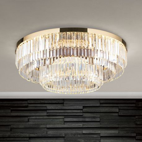 Lustre aplicate - Lustra LED aplicata cristal design elegant lux PRISM D-95cm aurie 24K