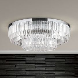 Lustre aplicate - Lustra LED aplicata cristal design elegant lux PRISM D-95cm crom