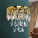 Aplice, corpuri de iluminat pentru pereti - Aplica de perete cristal K9 design elegant CELESTE aurie