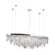 Candelabre, Lustre - Lustra suspendata cristal K9 design elegant de lux CRYSTALRIVER crom