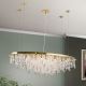 Candelabre, Lustre - Lustra suspendata cristal K9 design elegant de lux CRYSTALRIVER aurie