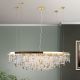 Candelabre, Lustre - Lustra suspendata cristal K9 design elegant de lux CRYSTALRIVER aurie