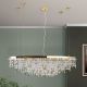 Candelabre, Lustre - Lustra suspendata cristal K9 design elegant de lux CRYSTALRIVER aurie