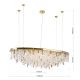 Candelabre, Lustre - Lustra suspendata cristal K9 design elegant de lux CRYSTALRIVER aurie