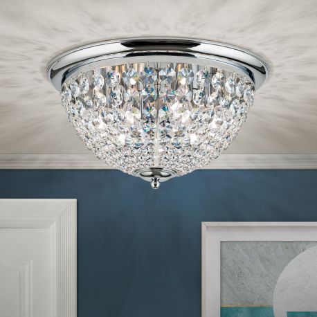 Lustre aplicate - Plafoniera cristal Asfour design elegant lux PLAFOND D-47cm crom