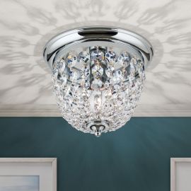 Plafoniere - Plafoniera cristal Asfour design elegant lux PLAFOND D-26cm crom