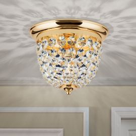 Plafoniere - Plafoniera cristal Asfour design elegant lux PLAFOND D-26cm aurie
