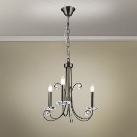 Candelabre, Lustre - Candelabru stil clasic cu cristal K9 ARIANE 3L nickel inchis