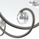 Candelabre, Lustre - Candelabru stil clasic cu cristal K9 ARIANE 3L nickel inchis