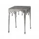 Masute Living - Masuta deosebita design picatura Liquid Line S 44cm, argintiu