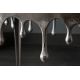 Masute Living - Masuta deosebita design picatura Liquid Line S 44cm, argintiu