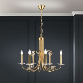 Candelabre, Lustre - Candelabru stil clasic cu cristal K9 ARIANE 6L auriu