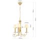 Candelabre, Lustre - Candelabru stil clasic cu cristal K9 ARIANE 3L auriu