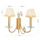 Aplice, corpuri de iluminat pentru pereti - Aplica de perete stil clasic cu cristal K9 ARIANE 2L aurie