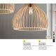 Pendule, Lustre suspendate - Lustra/Pendul modern din lemn stil scandinav ERIK D-45cm