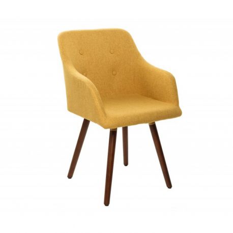Scaune - Scaun elegant, tapitat Scandinavia galben mustar