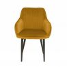 Set de 2 scaune elegante, tapitate Turin galben mustar