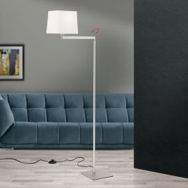 Lampadare - Lampadar/Lampa de podea pivotanta CARLTON nickel/alb