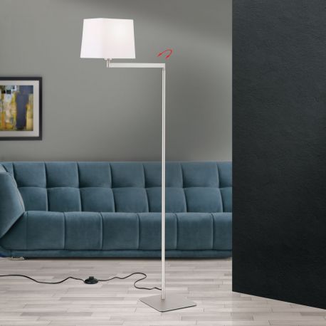Lampadare - Lampadar/Lampa de podea pivotanta CARLTON nickel/alb