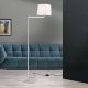 Lampadare - Lampadar/Lampa de podea pivotanta CARLTON nickel/alb