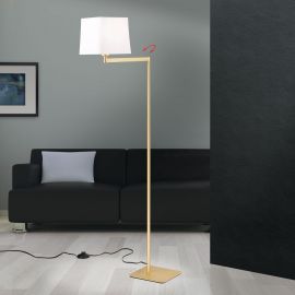Lampadare - Lampadar/Lampa de podea pivotanta CARLTON alama/alb