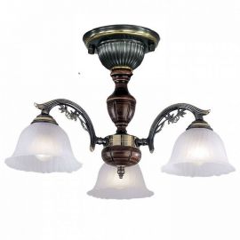 Lustre aplicate - Lustra aplicata cu 3 brate design italian din alama cu lemn 2700