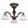 Lustra aplicata cu 3 brate design italian din alama cu lemn 2700