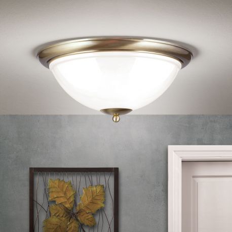 Plafoniere - Plafoniera stil clasic AUSTRIAN OLD LAMP D-50cm alama antique/opal
