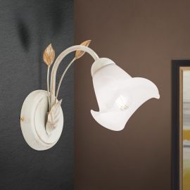 Aplice, corpuri de iluminat pentru pereti - Aplica de perete design elegant SISI ivory-gold
