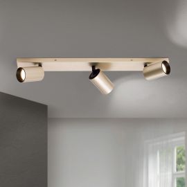 Plafoniere cu spoturi, Spoturi aplicate - Aplica de perete/tavan cu Spoturi stil minimalist modern SEAN 3L auriu