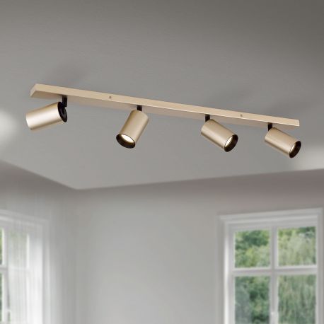 Plafoniere cu spoturi, Spoturi aplicate - Aplica de perete/tavan cu Spoturi stil minimalist modern SEAN 4L auriu