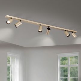 Plafoniere cu spoturi, Spoturi aplicate - Aplica de perete/tavan cu Spoturi stil minimalist modern SEAN 6L auriu
