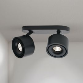 Plafoniere cu spoturi, Spoturi aplicate - Plafoniera cu 2 Spoturi LED directionabile SPECTER negru