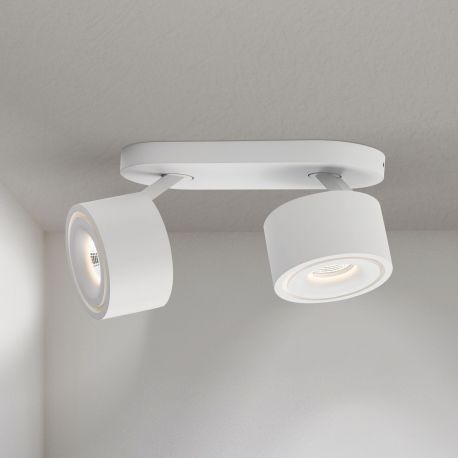Plafoniere cu spoturi, Spoturi aplicate - Plafoniera cu 2 Spoturi LED directionabile SPECTER alba