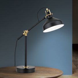 Veioze - Veioza/Lampa din metal reglabila stil vintage SCHILLER negru/patina