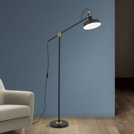 Lampadare - Lampadar/Lampa din metal reglabila stil vintage SCHILLER negru/patina