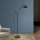 Lampadare - Lampadar/Lampa din metal reglabila stil vintage SCHILLER negru/patina