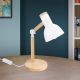 Lampi birou - Veioza/Lampa de birou reglabila ANIKA lemn/alb