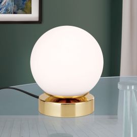 Veioze - Lampa LED dimabila cu Touch stil minimalist TRICIA alama/opal