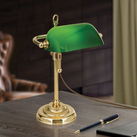 Veioze - Veioza/Lampa de masa stil clasic HARVARD alama/verde