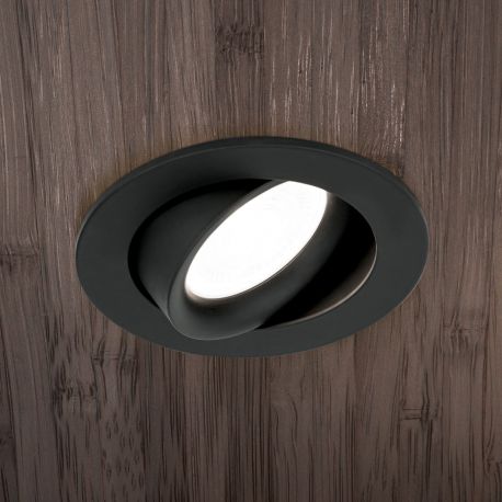 Spoturi tavan fals - Spot incastrabil tavan directionabil CHOICE negru D-9cm