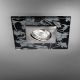 Spoturi tavan fals - Spot incastrabil tavan directionabil cu sticla decorativa CLASA crom satin/negru