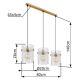 Pendule, Lustre suspendate - Lustra moderna cu 3 pendule GORLEY auriu
